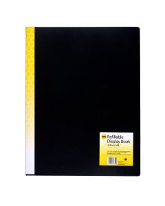 Marbig Refillable Display Book A3 20 Pockets Black