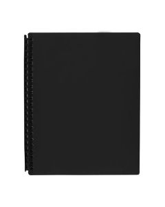 Marbig Refillable Display Book 20 Pocket Black, 12/Pack, MOQ: 1 Pack
