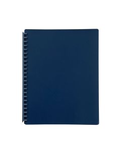 Marbig Refillable Display Book 20 Pocket Dark Blue 12/Pack, MOQ: 1 Pack