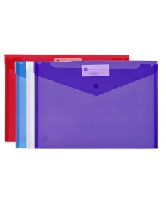 Marbig A4 Doculope Document Wallet Assorted Colours Pack of 10