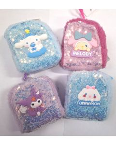 Sequin Backpack Key Ring Assorted