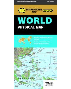 World Physical Map 100 22nd ed (Min Order Qty: 2) 