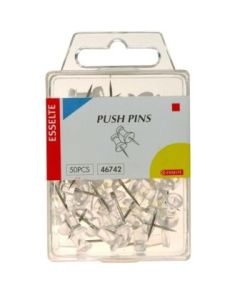 Esselte Push Pins Clear Pack 50 