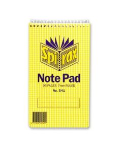 Spirax 541 Note Pad 147x87mm   Top opening 96 page 