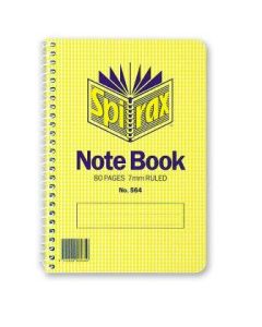 Spirax 564 Note Pad 167x114mm   Side opening 80 page 