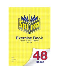Spirax 104 Exercise Book 48 Page A4 18mm Dotted Thirds 70gsm 