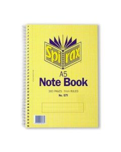 Spirax 571 Notebook A5 300 Page Side Opening 