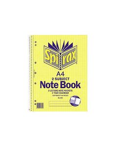 Spirax 605 2 Subject Notebook A4 250 page