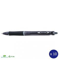 Pilot Begreen Acroball Medium Black (Bx 10) (Min Ord Qty 3)