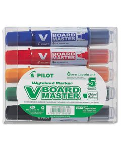 Pilot BegreeN Wytebord Marker V Board Master Chisel Tip Medium Assorted Wlt 5 (Min Ord Qty 1)