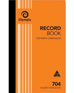 Olympic Carbonless Duplicate Record Book No. 704 200x125 50 Leaf (Min Order Qty 2) 
