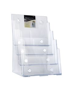 Deflecto Brochure Holder A4 Portrait 4 Tier 