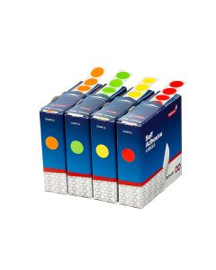 Quikstik Label Dispenser Circles 14mm Fluro Orange (Min Order Qty 1)