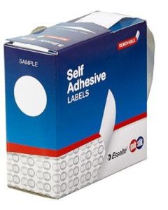 Quikstik Label  Dispenser Circle 24mm White 550 Labels (Min Order Qty 1)