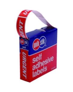 Quikstik Label Dispenser Urgent Permanent 16x63mm 250 labels (Min Order Qty 1)