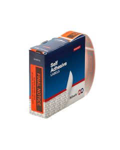 Quikstik Label Dispenser Final Notice Permanent 19x63mm 125 labels (Min Order Qty 1)