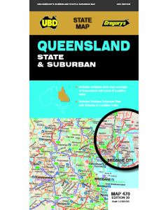 Map Queensland State Map #470 Edition 30 UBD/Gregory's 
