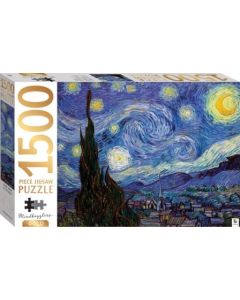 Mindbogglers Gold 1500 Piece Puzzle Starry Night by Van Gogh 