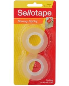 Sellotape Sticky Tape 18mm x 25m 2 pack REFILL BOX OF 8