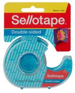 Sellotape Double Sided Tape 18mm x 15m Dispenser BOX OF 8