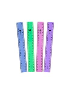 Marbig 30cm Colour Ruler Assorted Colours (Min Ord Qty 6)