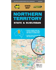 Map Northern Territory State & Suburban #571 15th Edition UBD/Gregory's 