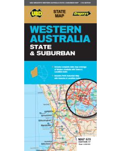 Map Western Australia State & Suburban #670 17th Edition UBD/Gregory's