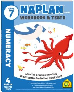 Year 7 NAPLAN style Numeracy Workbook and Tests 