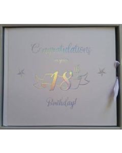 18th Birthday Guest Book White 