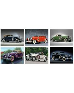 Vintage Car Rectangle Magnets Pack of 12