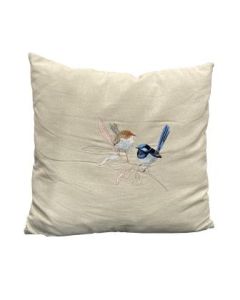 Wild Blue Wren – Pastel – Cushion 