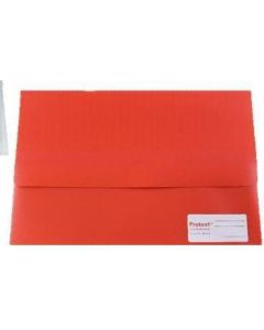 Protext Foolscap Document Wallets Velcro Closure Red 
