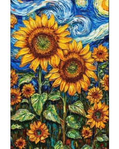 SUNFLOWERS UNDER A STARRY SKY 1000 PC