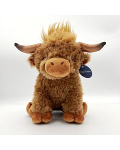 Plush Brown Highland Cow 23cm