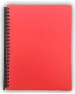 A4 20 Page Refillable Display Book Red