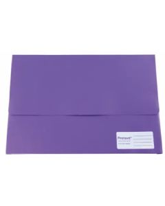 Protext Foolscap Document Wallets Velcro Closure Purple