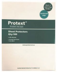 Protext Economy 40 Micron Clear Sheet Protectors Pack of 100