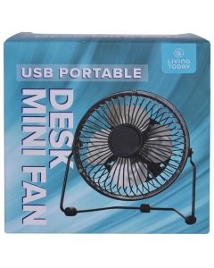 Mini USB Desk Fan Black 