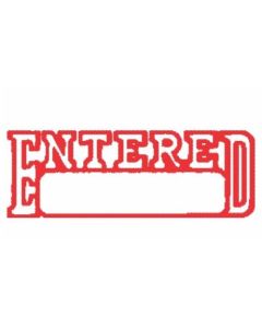 Xstamper Pre-Inked Office Stamp ENTERED/DATE Red (Min Order Qty 2)